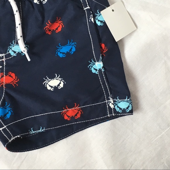 NWT bathing suit Carter's crabs blue red boys 6 9M - Picture 4 of 8